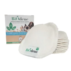 10 Cotons Lavables Réutilisable Carrée De 8 X 8 Cm, Chat, Chien, Rongeur