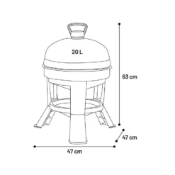 Abreuvoir D'eau En Plastique 20 Litres, Pour Poules -Animaux Fournitures Magasin abreuvoir deau en plastique 20 litres pour poules animallparadise ap fl 310058 8