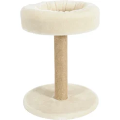 Arbre à Chat 2 En 1, ø 35 Cm X Hauteur 45 Cm, Couleur Beige, Pour Chats Et Chatons.
