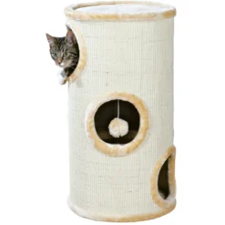Trixie Arbre à Chat Tour Samuel. ø 37 Cm X 70 Cm De Hauteur Couleur Beige. Pour Chat.