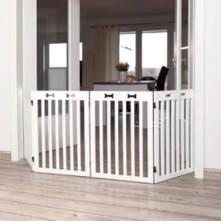 Barrière Pour Chiens, 4 Parties. Taille 60-160 X 75 Cm -Animaux Fournitures Magasin barriere pour chiens 4 parties taille 60 160 x 75 cm animallparadise ap tr 39457 7