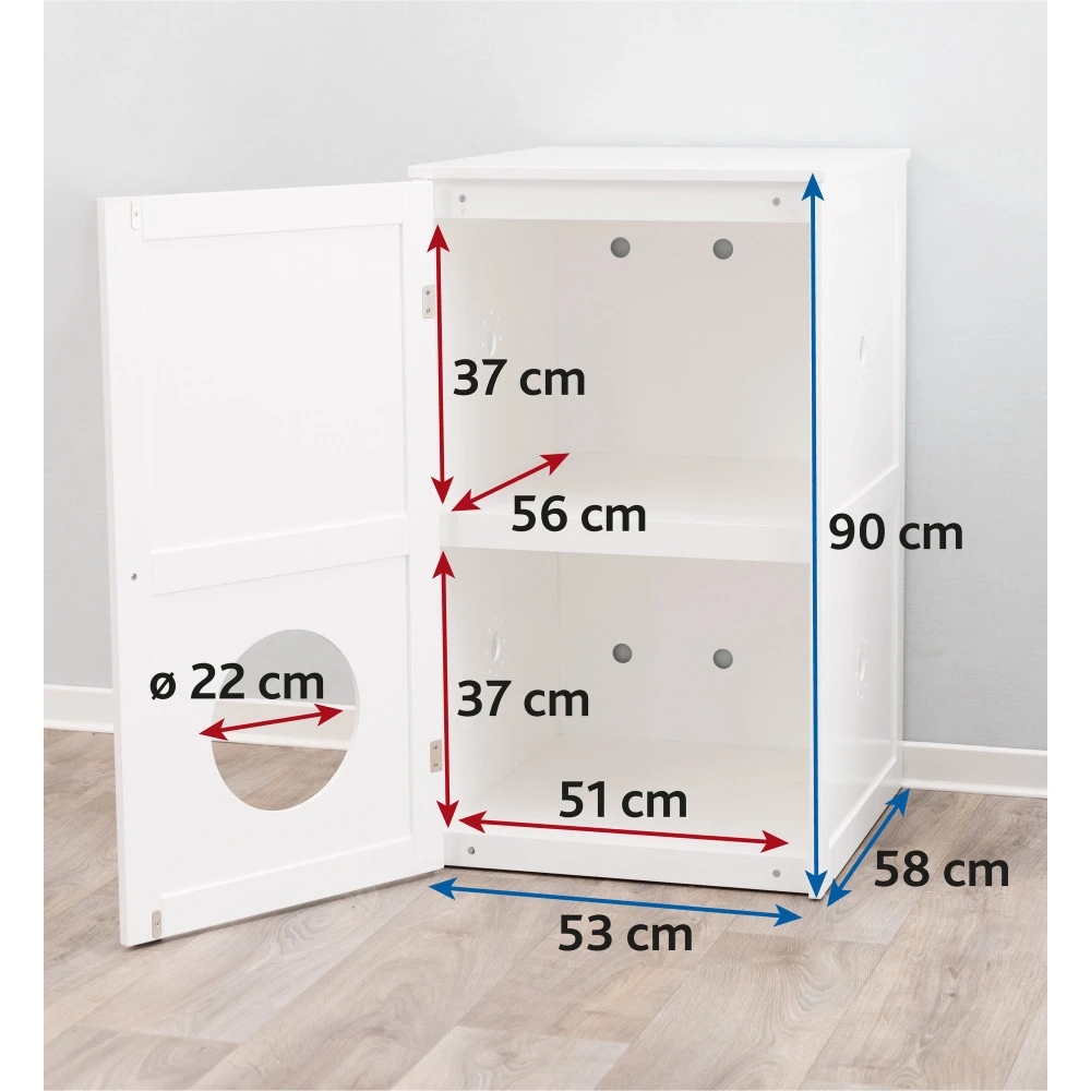 Trixie Cabane Cache Litière 2 Compartiments Pour Chat H 90 Cm. 2 Trixie Cabane Cache Litière 2 Compartiments Pour Chat H 90 Cm. – Image 2