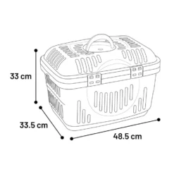 Flamingo Cage De Transport Darva Taupe 48.5 X 33.5 X 33 Cm Animaux Max 8 Kg -Animaux Fournitures Magasin cage de transport darva taupe 485 x 335 x 33 cm animaux max 8 kg flamingo fl 561425 2