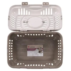 Flamingo Cage De Transport Darva Taupe 48.5 X 33.5 X 33 Cm Animaux Max 8 Kg -Animaux Fournitures Magasin cage de transport darva taupe 485 x 335 x 33 cm animaux max 8 kg flamingo fl 561425 3