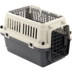 Cage De Transport Neto XS 33 X 50 X 33 Cm Grise Pour Chien -Animaux Fournitures Magasin cage de transport neto xs 33 x 50 x 33 cm grise pour chien flamingo pet products fl 521283 2