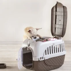 Cage De Transport, Tour Taupe Taille XS 33 X 52 X 34 Cm Pour Petit Chiens Ou Chats -Animaux Fournitures Magasin cage de transport tour taupe taille xs 33 x 52 x 34 cm pour petit chiens ou chats bama pet fl 517589 11