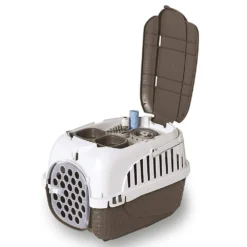 Cage De Transport, Tour Taupe Taille XS 33 X 52 X 34 Cm Pour Petit Chiens Ou Chats -Animaux Fournitures Magasin cage de transport tour taupe taille xs 33 x 52 x 34 cm pour petit chiens ou chats bama pet fl 517589 4
