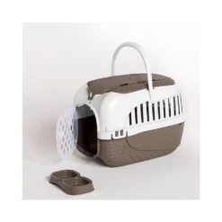 Cage De Transport, Tour Taupe Taille XS 33 X 52 X 34 Cm Pour Petit Chiens Ou Chats -Animaux Fournitures Magasin cage de transport tour taupe taille xs 33 x 52 x 34 cm pour petit chiens ou chats bama pet fl 517589 8