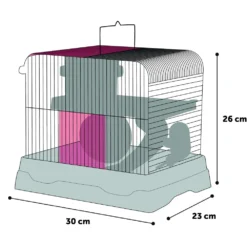 Cage Dinky Bleu 30 X 23 X 26 Cm Pour Petit Rongeur -Animaux Fournitures Magasin cage dinky bleu 30 x 23 x 26 cm pour petit rongeur flamingo pet products fl 210149 2