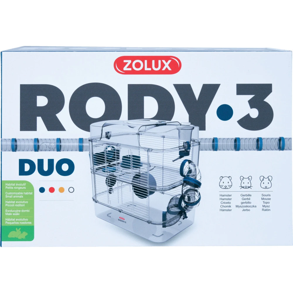 Zolux Cage Duo Rody3. Couleur Bleu. Taille 41 X 27 X 40.5 Cm H. Pour Rongeur 2 Zolux Cage Duo Rody3. Couleur Bleu. Taille 41 X 27 X 40.5 Cm H. Pour Rongeur – Image 2