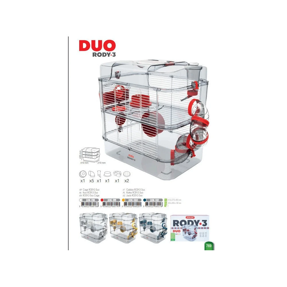 Zolux Cage Duo Rody3. Couleur Grenadine. Taille 41 X 27 X 40.5 Cm H. Pour Rongeur 6 Zolux Cage Duo Rody3. Couleur Grenadine. Taille 41 X 27 X 40.5 Cm H. Pour Rongeur – Image 6