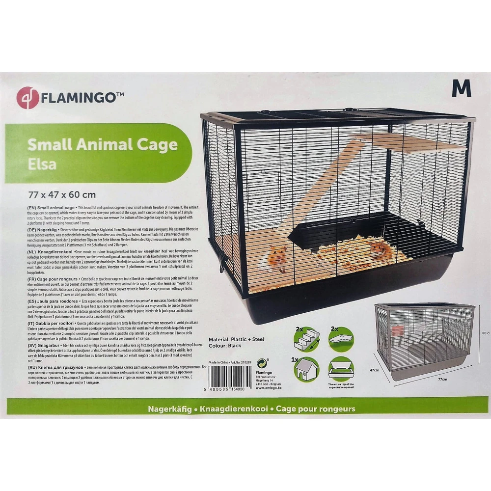 Cage Elsa M 77 X 47 X 60 Cm Pour Rongeur 2 Cage Elsa M 77 X 47 X 60 Cm Pour Rongeur – Image 2