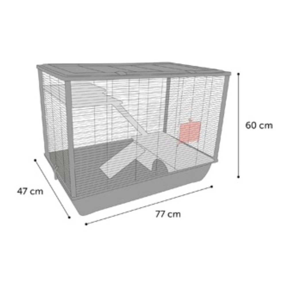 Cage Elsa M 77 X 47 X 60 Cm Pour Rongeur 3 Cage Elsa M 77 X 47 X 60 Cm Pour Rongeur – Image 3