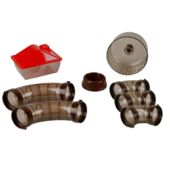 Cage ENZO 41.5 X 28.5 X 48.5 Cm Model 3 Pour Hamster -Animaux Fournitures Magasin cage enzo 415 x 285 x 485 cm model 3 pour hamster flamingo pet products fl 210123 5