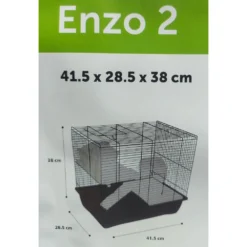 Cage ENZO 41.5 X 28.5 X 48.5 Cm Model 3 Pour Hamster -Animaux Fournitures Magasin cage enzo 415 x 285 x 485 cm model 3 pour hamster flamingo pet products fl 210123 6