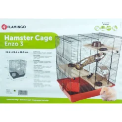 Cage ENZO 41.5 X 28.5 X 48.5 Cm Model 3 Pour Hamster -Animaux Fournitures Magasin cage enzo 415 x 285 x 485 cm model 3 pour hamster flamingo pet products fl 210123 7
