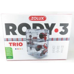 Animaux Fournitures Magasin -Animaux Fournitures Magasin cage trio rody3 couleur grenadine pour rongeur zolux zo 206023 1