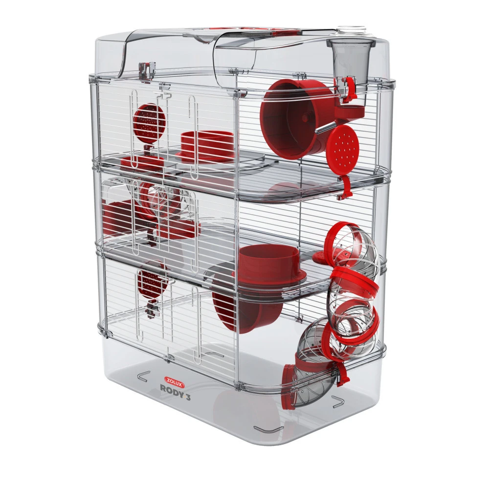 Zolux Cage Trio Rody3. Couleur Grenadine Pour Rongeur 4 Zolux Cage Trio Rody3. Couleur Grenadine Pour Rongeur – Image 4