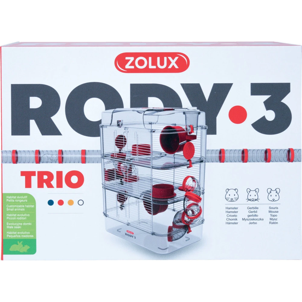 Zolux Cage Trio Rody3. Couleur Grenadine Pour Rongeur 5 Zolux Cage Trio Rody3. Couleur Grenadine Pour Rongeur – Image 5