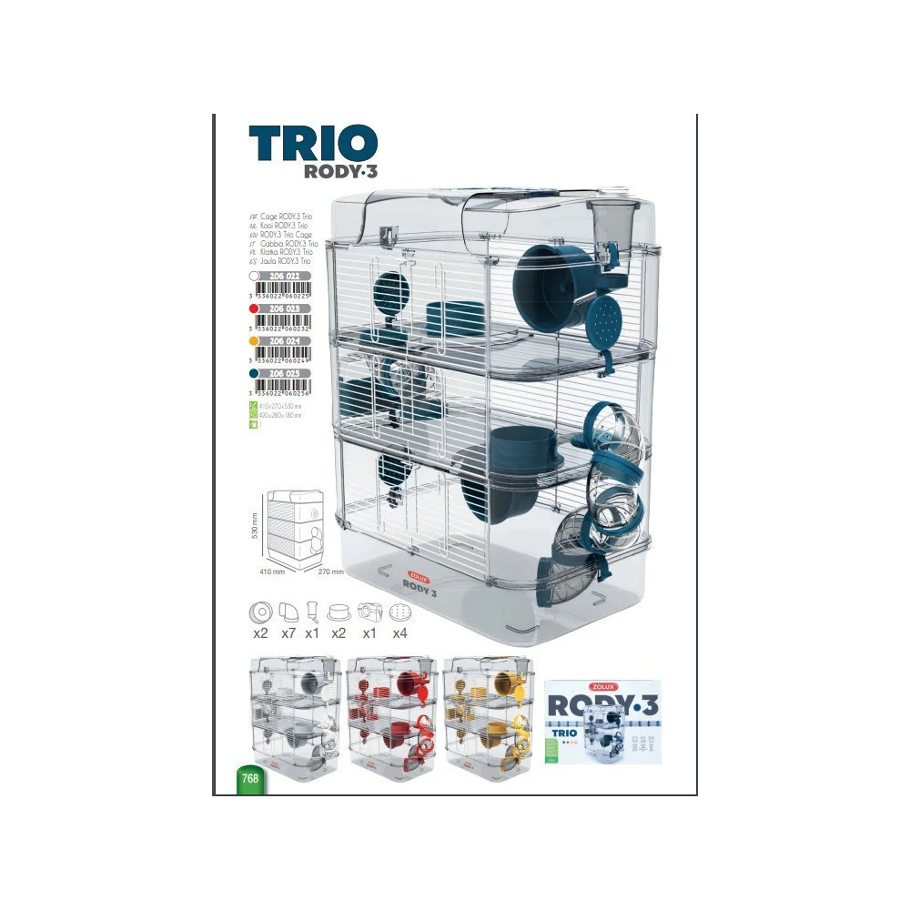 Zolux Cage Trio Rody3. Couleur Grenadine Pour Rongeur 7 Zolux Cage Trio Rody3. Couleur Grenadine Pour Rongeur – Image 7