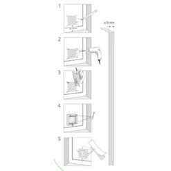 Chatière 2 Positions Blanche, 20 × 22 Cm Pour Chat -Animaux Fournitures Magasin chatiere 2 positions blanche 20 x 22 cm pour chat animallparadise ap tr 44201 3