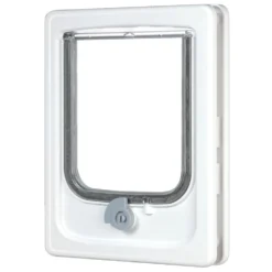 Chatière 4 Positions Blanc 19.8 X 25 Cm Pour Chat