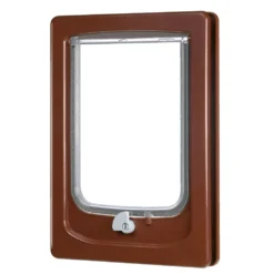 Chatière 4 Positions Marron 24 X 32.5 Cm Pour Petit Chien