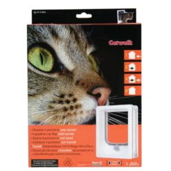 Chatière Tunnel 4 Positions Blanc 19.8 X 25 Cm Pour Chat -Animaux Fournitures Magasin chatiere tunnel 4 positions blanc 198 x 25 cm pour chat animallparadise ap zo 401072bla 3