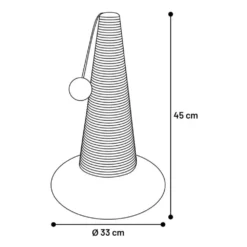 Flamingo Cône Griffoir, Elmo Gris Et Blanc ø 33 X 45 Cm Pour Chat -Animaux Fournitures Magasin cone griffoir elmo gris et blanc o 33 x 45 cm pour chat flamingo fl 561367 3