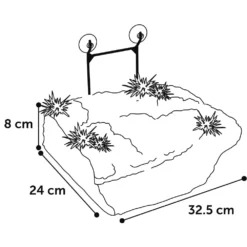 Flamingo Décoration D'angle île Flottante Pour Tortues, 32.5 Cm. -Animaux Fournitures Magasin decoration dangle ile flottante pour tortues 325 cm flamingo fl 407761 2