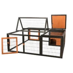 Animaux Fournitures Magasin -Animaux Fournitures Magasin enclos avec couverture dimensions 150 x 53 x 150 cm pour lapin et petit animaux animallparadise ap 62286 1