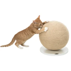 Griffoir Boule, Forme Rond Pour Chat Monté Sur Plateau. -Animaux Fournitures Magasin griffoir boule forme rond pour chat monte sur plateau animallparadise ap tr 43721 3