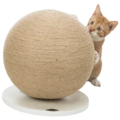 Griffoir Boule, Forme Rond Pour Chat Monté Sur Plateau. -Animaux Fournitures Magasin griffoir boule forme rond pour chat monte sur plateau animallparadise ap tr 43721 4