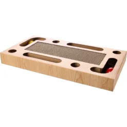 Griffoir Jouet Avec 2 Balles, 25 X 47 X 5 Cm, Pour Chat