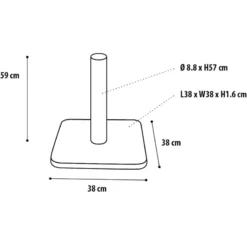 Griffoir Polset Large. Couleur Beige. Taille 38 X 38 X 59 Cm. Pour Chat. -Animaux Fournitures Magasin griffoir polset large couleur beige taille 38 x 38 x 59 cm pour chat animallparadise ap fl 1031266 5