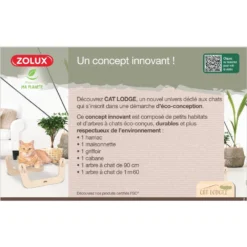 Zolux Hamac Cat Lodge 1,Taille 45 X 40 X 21 Cm Pour Chat -Animaux Fournitures Magasin hamac cat lodge 1taille 45 x 40 x 21 cm pour chat zolux zo 504130 6