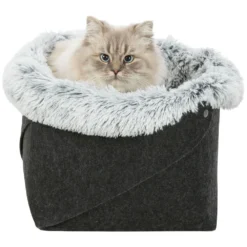 Trixie Lit Harvey Pour Chats, En Feutre, Taille ø 33 X 27 Cm.