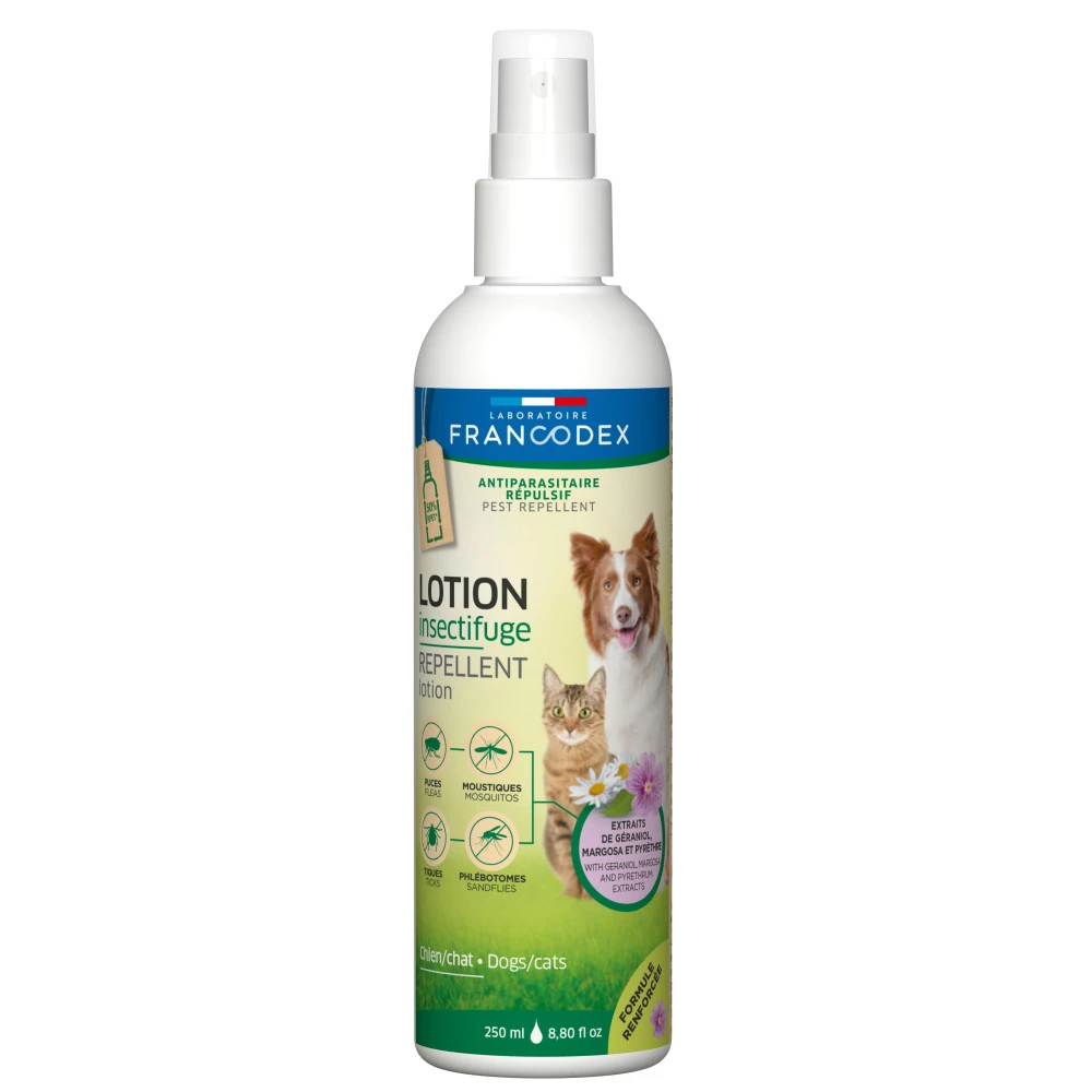 Lotion Insectifuge 250 Ml Formule Renforcée Pour Chiens Et Chats 1 Lotion Insectifuge 250 Ml Formule Renforcée Pour Chiens Et Chats