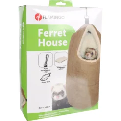 Maison Pour Furet, Suspendue 18 X 21 X 31cm -Animaux Fournitures Magasin maison pour furet suspendue 18 x 21 x 31cm flamingo pet products fl 208208 4