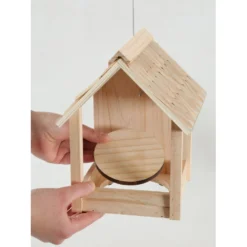 Zolux Mangeoire Cup Grizzli 3 En 1 , Toit En Bois, Pour Oiseaux