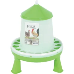 Mangeoire Silo En Plastique Avec Pieds, Capacité 4 Kg, Basse Cour