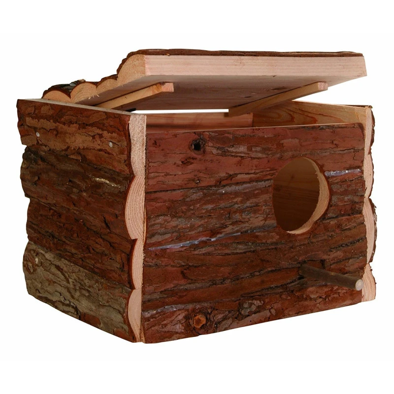 Nichoir En Bois Pour Perruches 21 × 13 × 12 Cm - ø 3,8 Cm 2 Nichoir En Bois Pour Perruches 21 × 13 × 12 Cm - ø 3,8 Cm – Image 2