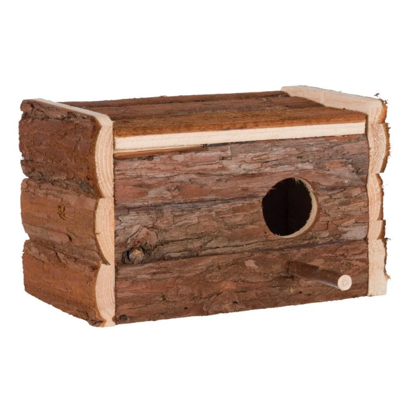 Nichoir En Bois Pour Perruches 21 × 13 × 12 Cm - ø 3,8 Cm 1 Nichoir En Bois Pour Perruches 21 × 13 × 12 Cm - ø 3,8 Cm