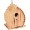 Nichoir Pour Oiseaux 16 X 12.5 X 19.5 Cm En Bois Flammé Nature