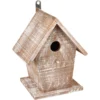 Nichoir Pour Oiseaux GIO En Bois 19 X 15 X 23 Cm Blanc /brun