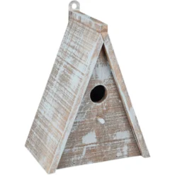 Nichoir Triangulaire Pour Oiseaux GIES En Bois 16.5 X 11 X 21 Cm Bleu /brun -Animaux Fournitures Magasin nichoir triangulaire pour oiseaux gies en bois 165 x 11 x 21 cm bleu brun animallparadise ap fl 110295 3