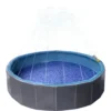 Piscine Avec Jet D'eau ø 120 X 30 Cm Bleu Et Gris Pour Chien