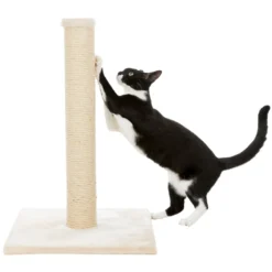 Poteau Griffoir Parla, Hauteur De 62 Cm. Beige, Pour Chats