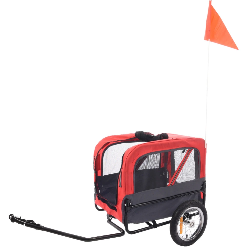 Remorque DOGGY LINER ROMERO. Rouge Et Noir. 60 X 43 X 51 Cm. Pour Chien 1 Remorque DOGGY LINER ROMERO. Rouge Et Noir. 60 X 43 X 51 Cm. Pour Chien