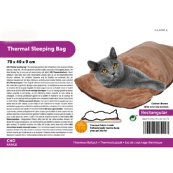 Sac De Couchage Thermique 70 X 40 X 9 Cm Pour Chat -Animaux Fournitures Magasin sac de couchage thermique 70 x 40 x 9 cm pour chat animallparadise ap 561119 4